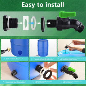LUOFANT heavy-duty plastic spigot suitable for outdoor use