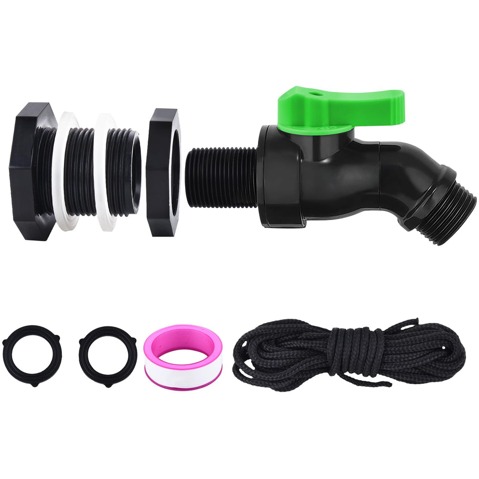 LUOFANT high flow rain barrel spigot outlet for fast drainage