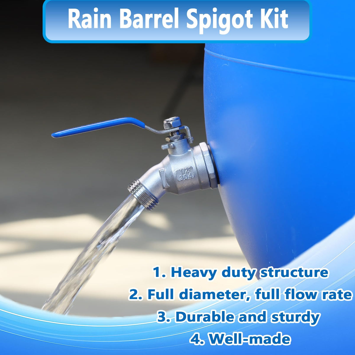 LUOFANT lead-free 304 stainless steel construction for safe outdoor use.
