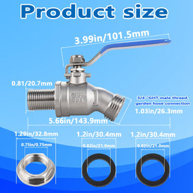 LUOFANT quarter-turn handle provides easy operation during water collection.