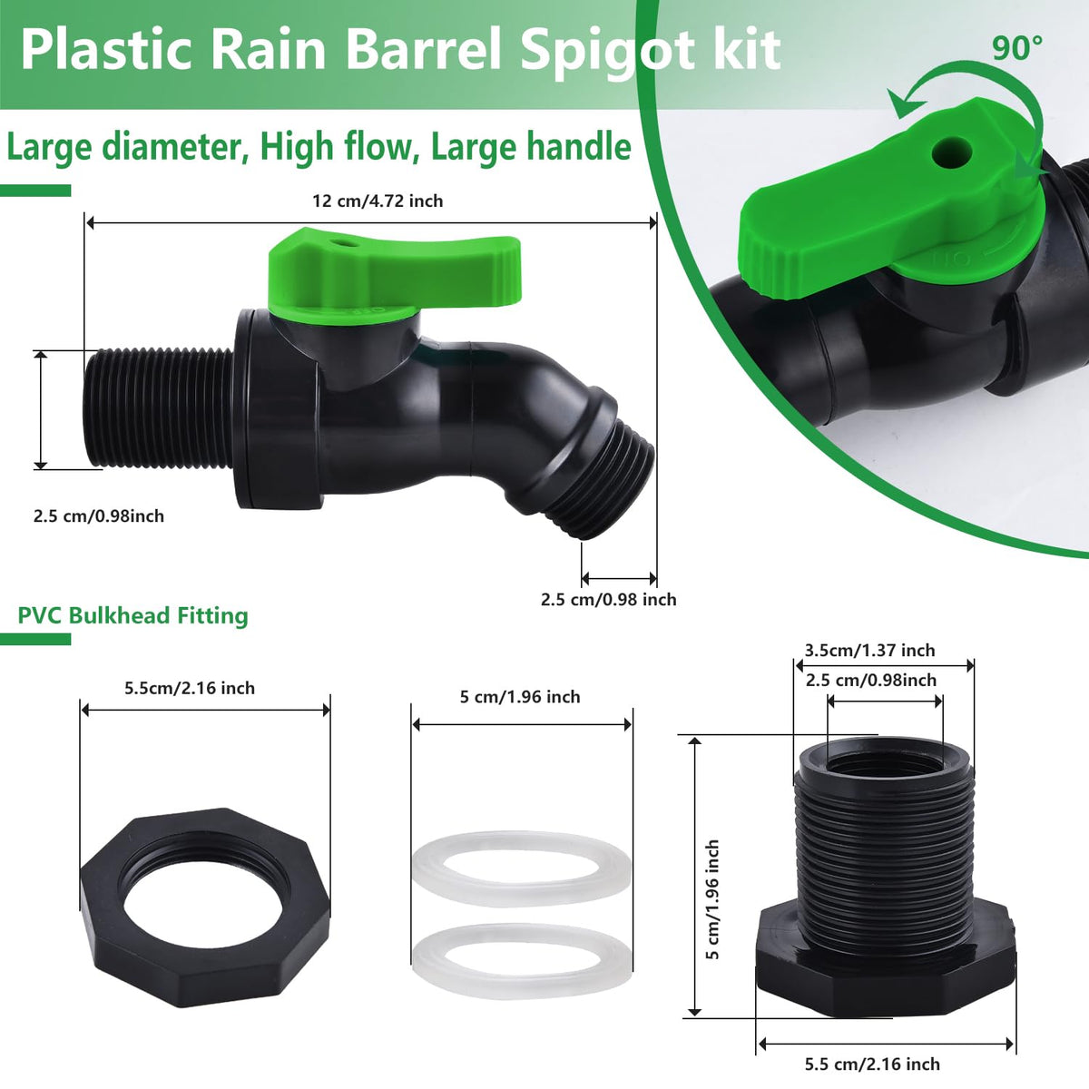 LUOFANT leak-proof spigot with silicone gasket sealing