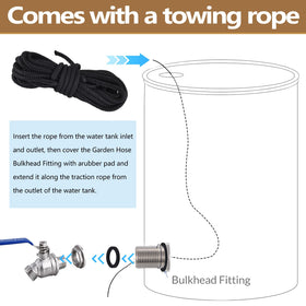 LUOFANT bulkhead installation with included rope makes setup simple.