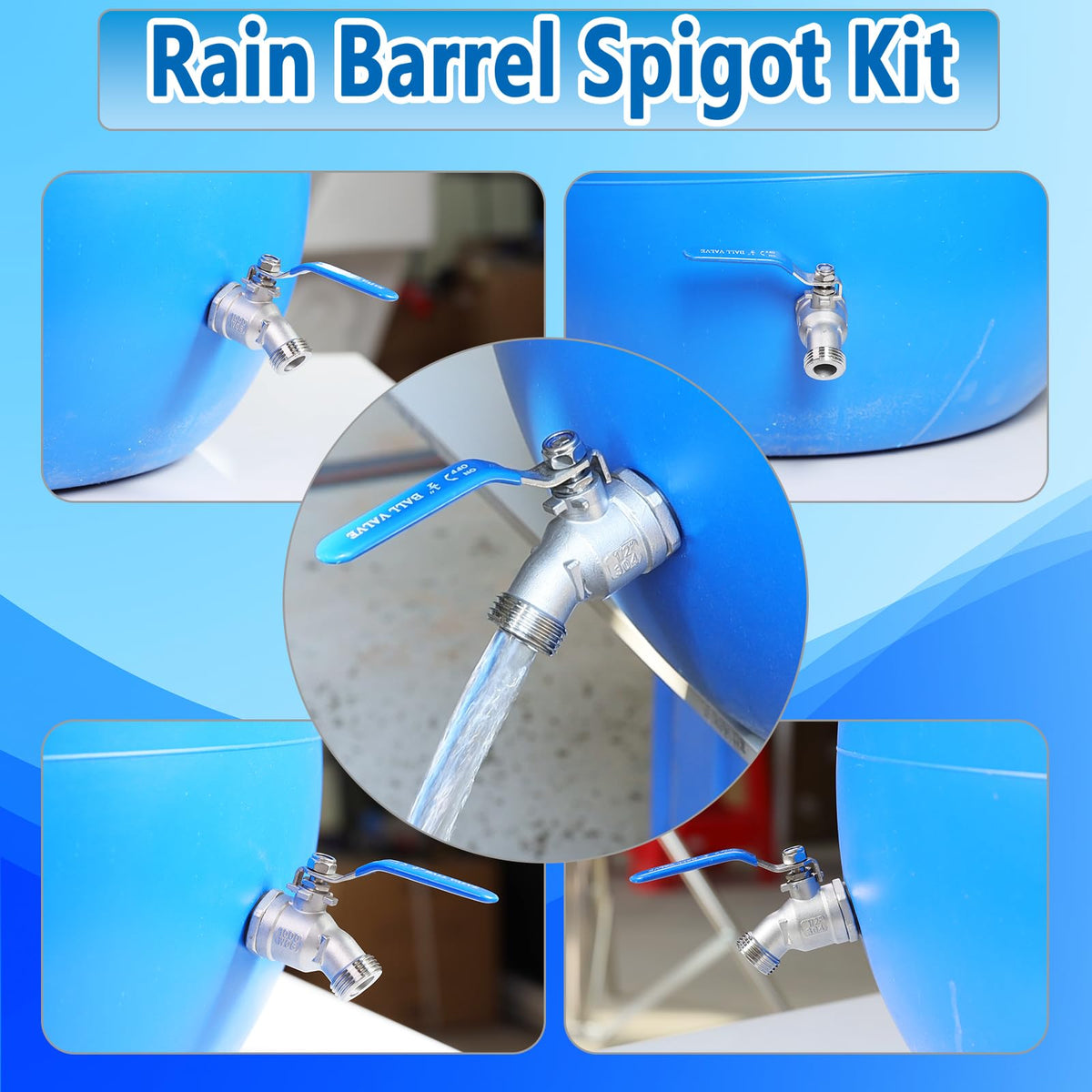 LUOFANT universal design fits open-lid barrels indoors and outdoors.