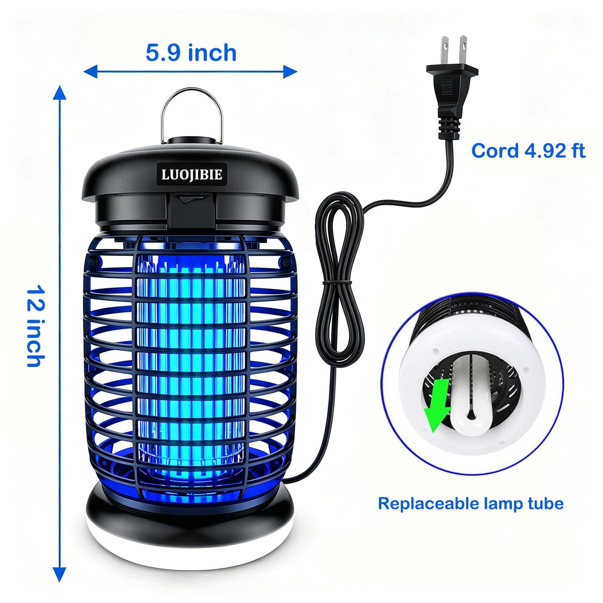 Rear ambient LED provides subtle lighting for dark outdoor spaces