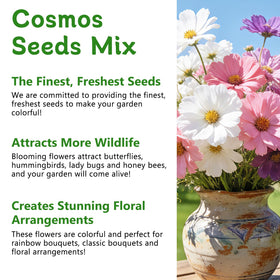 LUOJIBIE Cosmos Seeds resealable pack keeps seeds fresh