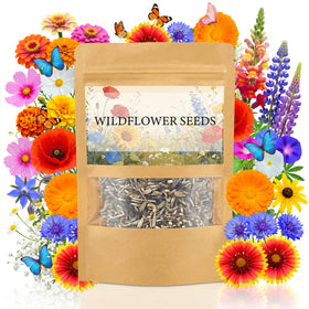 LUOJIBIE 16-variety wildflower mix seeds for colorful sunny borders.
