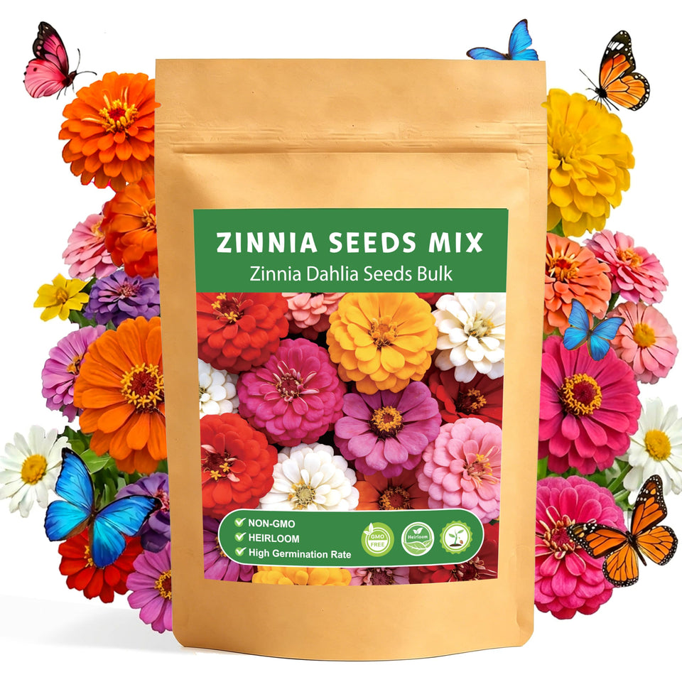LUOJIBIE zinnia seeds packaging in resealable bag for freshness and easy storage