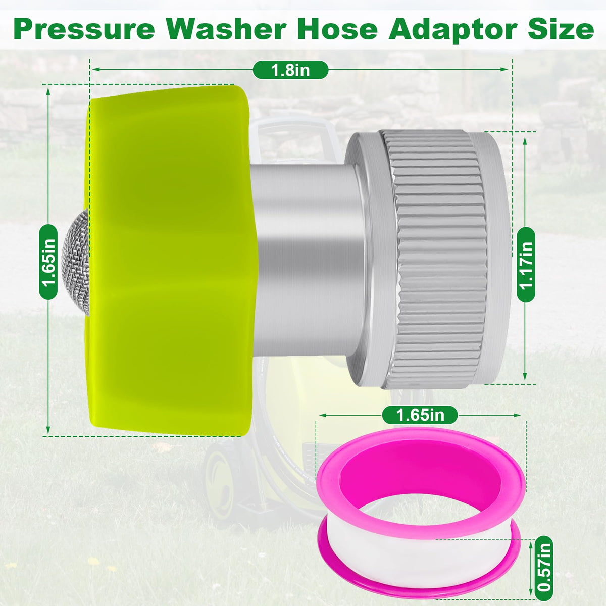 Luojiedejinbiao pressure washer hose connector ensuring a secure, leak-free connection.