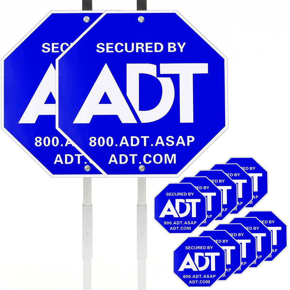 LUOYKOIFY ADT-style yard sign with stake deters intruders.