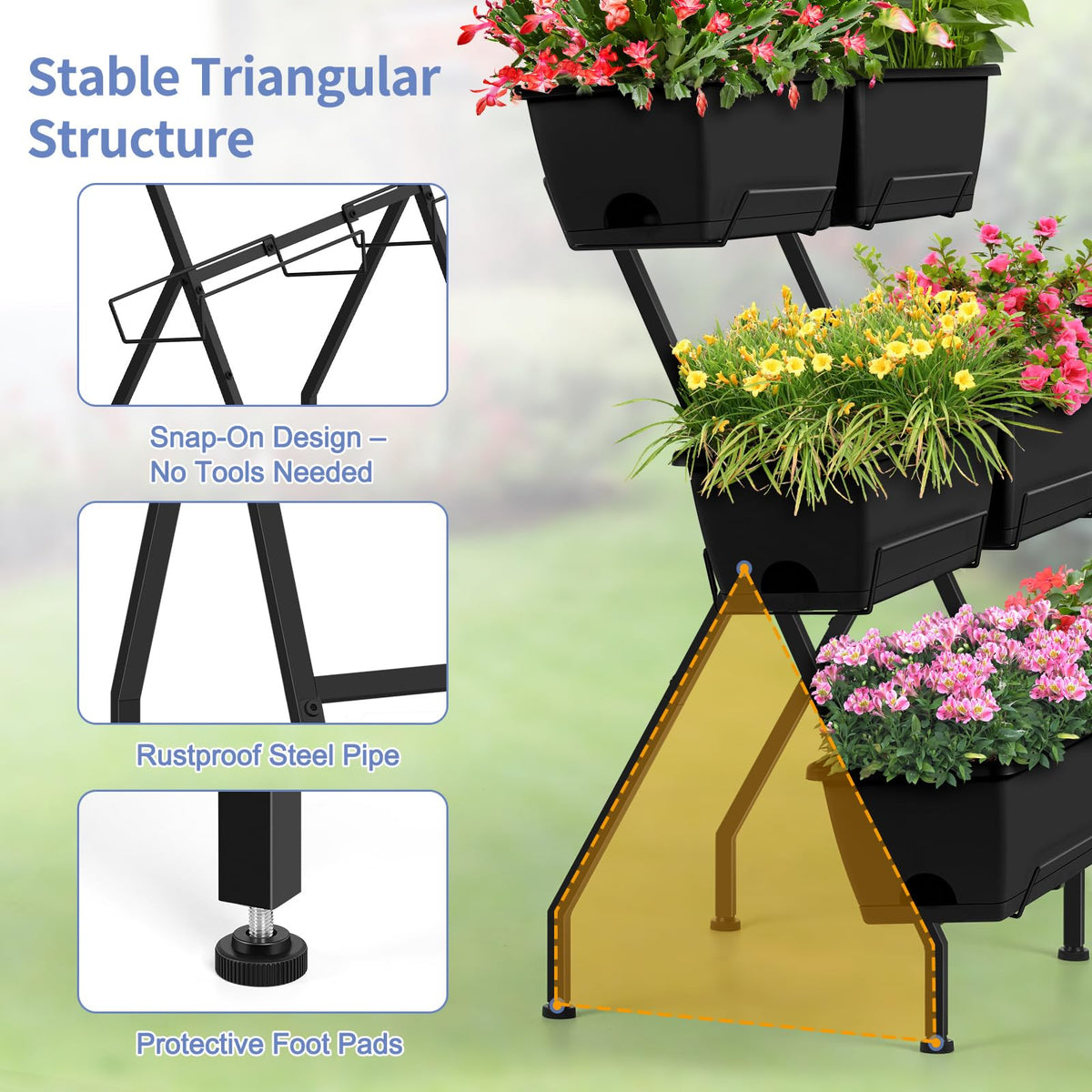 Luplom elevated herb garden with legs for easy access and maintenance