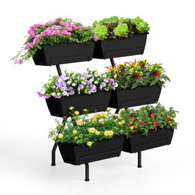 Luplom six-planter vertical raised bed—efficient space for fresh herbs and vegetables