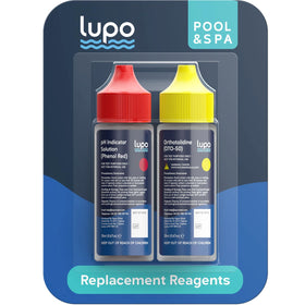 Lupo 3-in-1 pool test reagents pack for at-home water testing