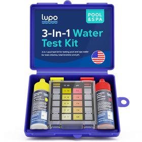 Lupo Global 3-in-1 pool test kit case for organized, on-the-go water testing.