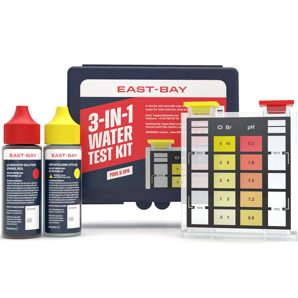 Lupo Global East Bay test kit case keeps tools organized for quick pool checks.