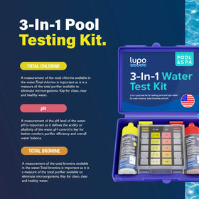 Lupo Global pool test comparator with color standards for easy readings.