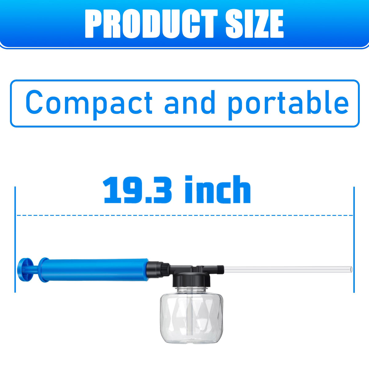 LURKA transparent 250ml tank shows remaining powder during operation.