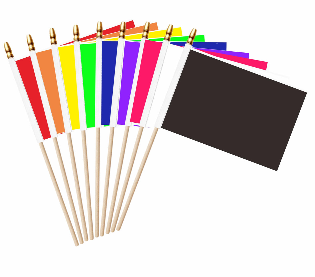 LUSEOAN 20-pack flag set with bright colors for parades and DIY projects.