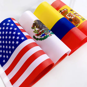 LUSEOAN flag set—durable polyester flags for outdoor use with long-lasting color.