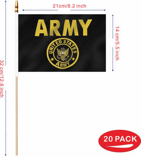 LUSEOAN 5x8 inch US Army crest flag ready for display