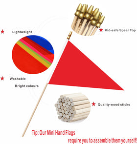 LUSEOAN blue pennant flag on stick ideal for DIY graffiti