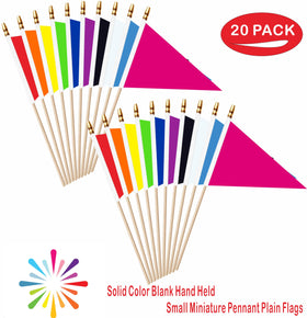 LUSEOAN orange pennant flag on wood stick for bright accents