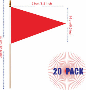 LUSEOAN yellow pennant flag on wood stick for party decor
