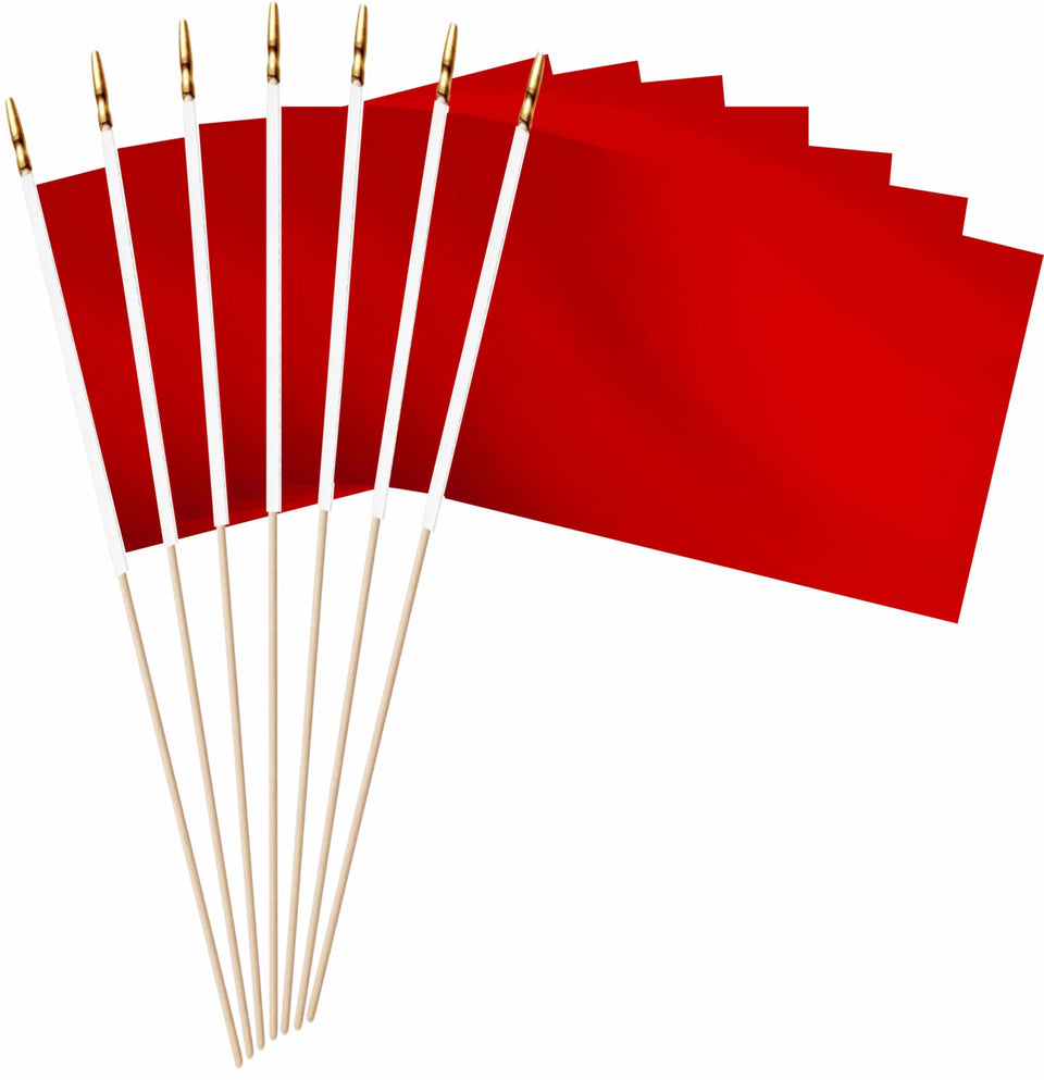 LUSEOAN red mini wood stick flag pack shot for vibrant event decor