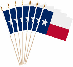 LUSEOAN Texas flag mini-stick in hand for parade decoration.