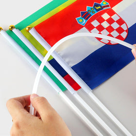 LUSEOAN world flags on sticks—colorful, durable decor for sports or school events.
