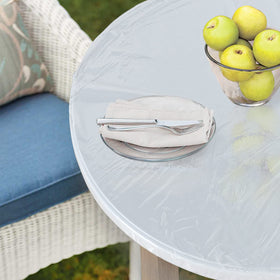 LUSHVIDA foldable reusable round table cover for storage