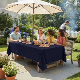 LUSHVIDA washable polyester fabric for quick cleanup after outdoor dining.