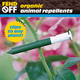 Luster Leaf Fend Off DR-25 clip on leafy kale helps keep deer at bay