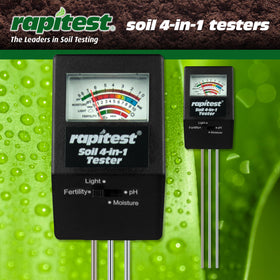 Luster Leaf Rapitest 4-in-1 sunlight gauge shows light exposure for optimal placement.