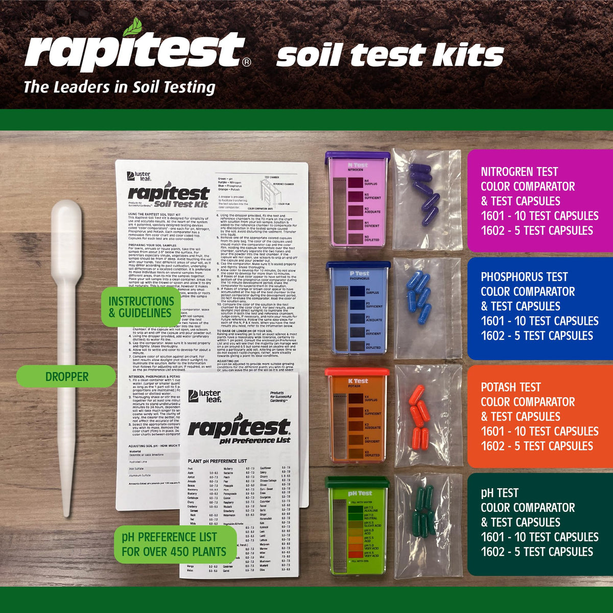 Luster Leaf Rapitest beginner instructions make at-home testing easy for newcomers.