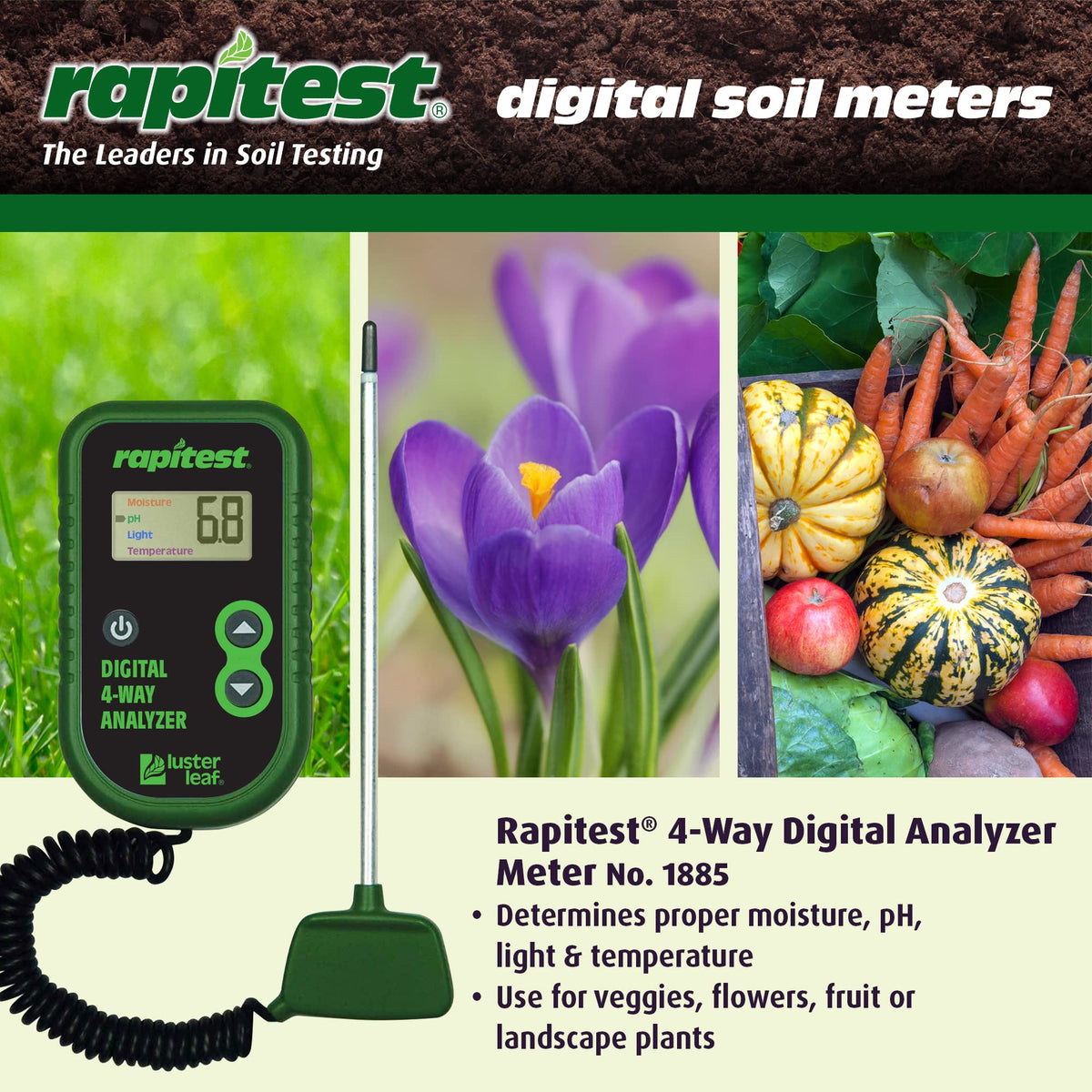 Luster Leaf Rapitest corded probe design enables easy testing