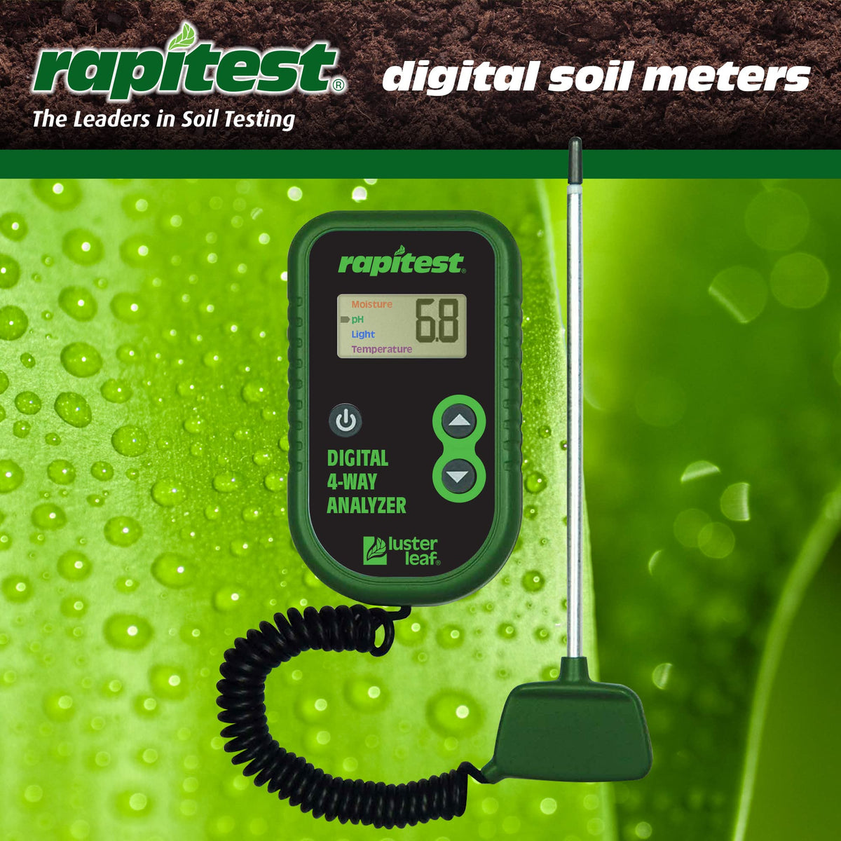 Luster Leaf Rapitest light sensor display informs plant placement