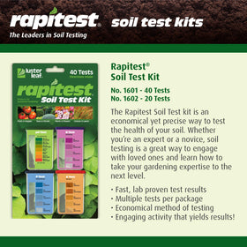 Luster Leaf Rapitest multi-spot testing enables thorough soil assessment across yard.