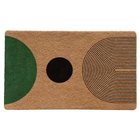 Luvadian boho door mat in green and black for a stylish front porch that traps dirt.