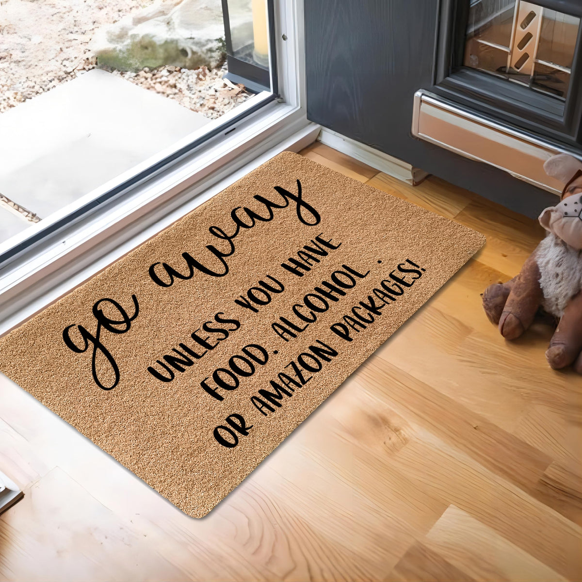 LUVADIAN decorative entry mat for porch or indoor spaces adds style while reducing dirt.