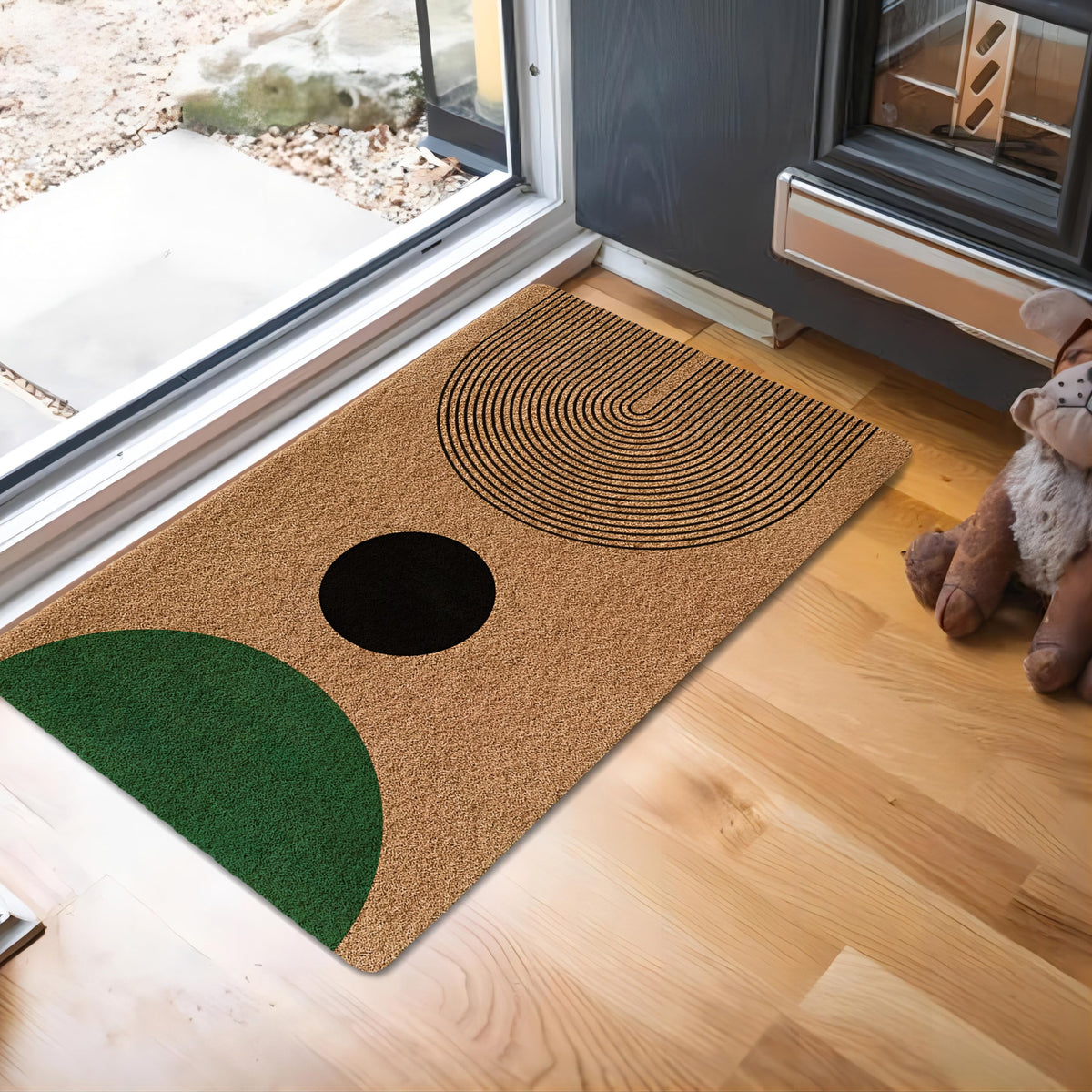 Luvadian entryway mat suitable for indoor and outdoor use, protecting floors.