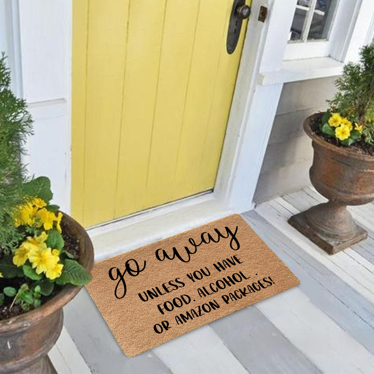 LUVADIAN gift-ready welcome mat; a thoughtful housewarming or holiday present.
