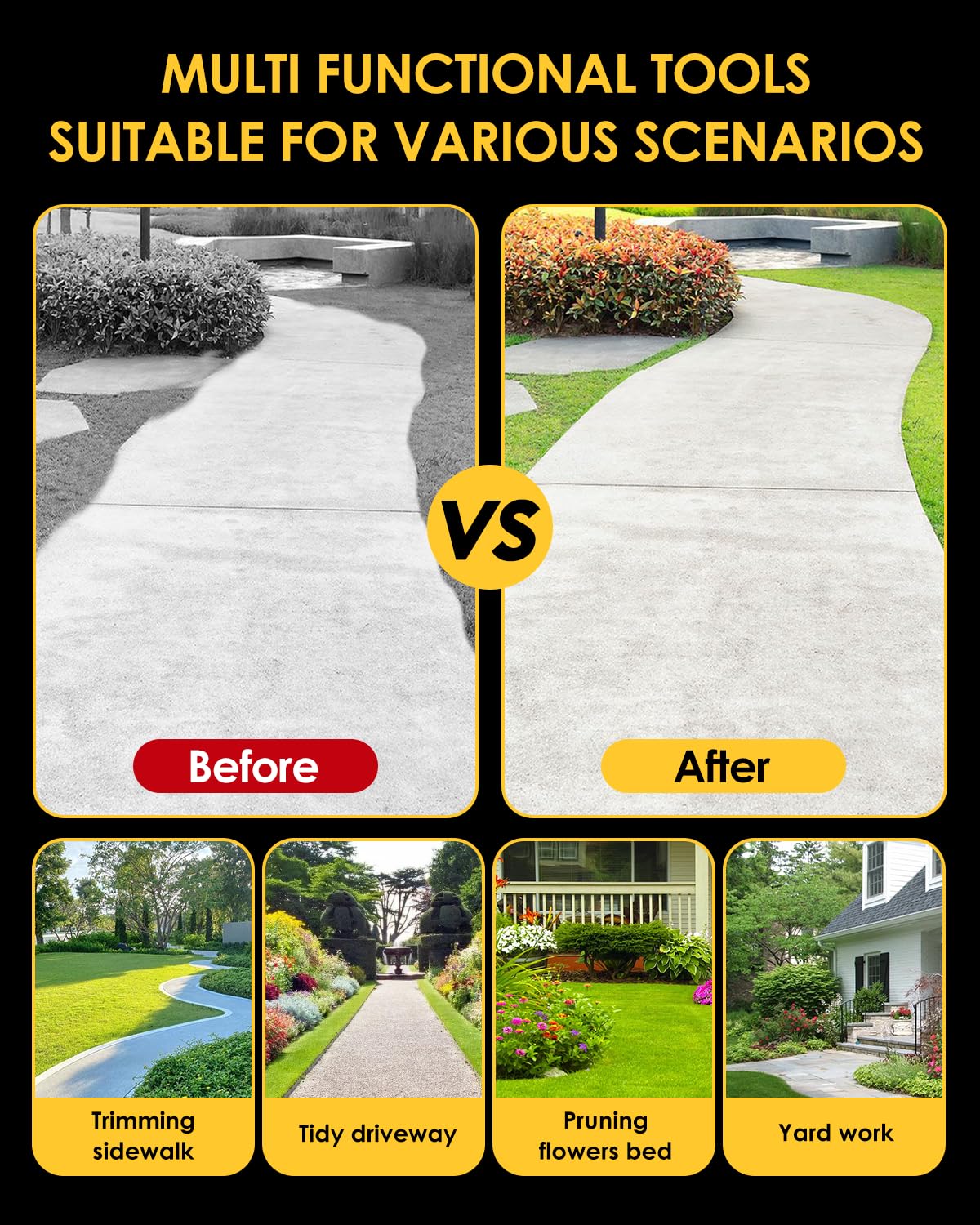 Luvenia solid steel edger construction built for durability