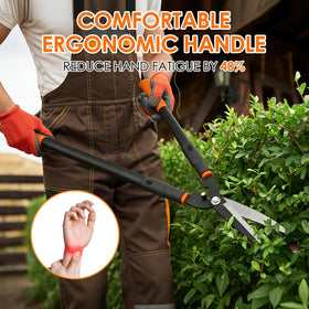 Luvenia hedge shears with durable black finish suited for heavy-duty yard work.