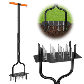 Luvenia lawn aerator with a 40-inch handle for easy, extended use.
