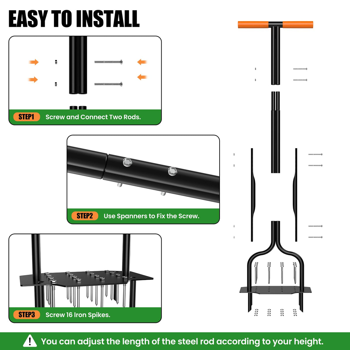 Luvenia aerator features a double screw connection for stability.