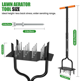 Luvenia lawn aerator in durable carbon steel for long-term yard care.