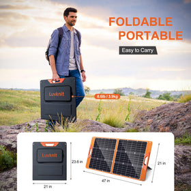Luvknit solar panel ideal for camping and RV trips.