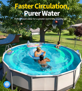 LuxBlue ETL-certified pool pump image reflecting safety and reliability.