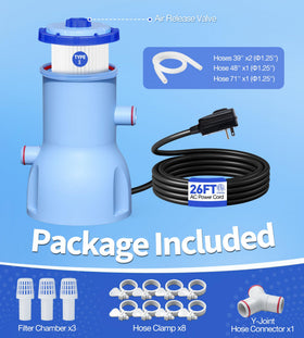 LuxBlue 530 GPH pump in quiet operation for peaceful backyard use.