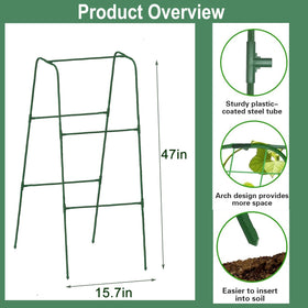Luxdesc garden arch features a stable design, ideal for two-row planting along raised beds.